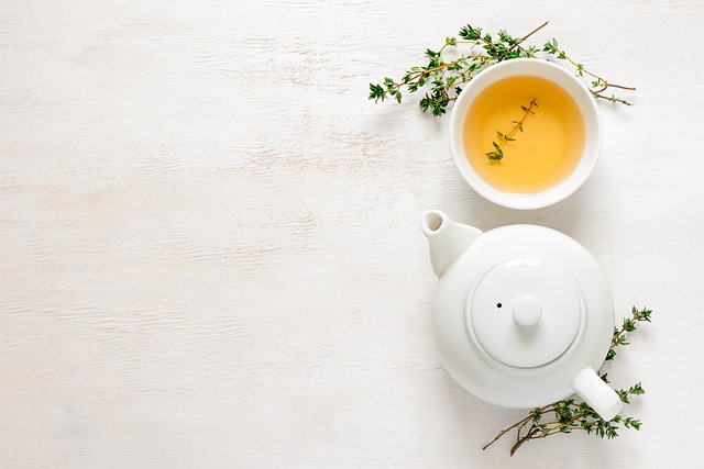 wellness reading with notebook and tea for daily habits